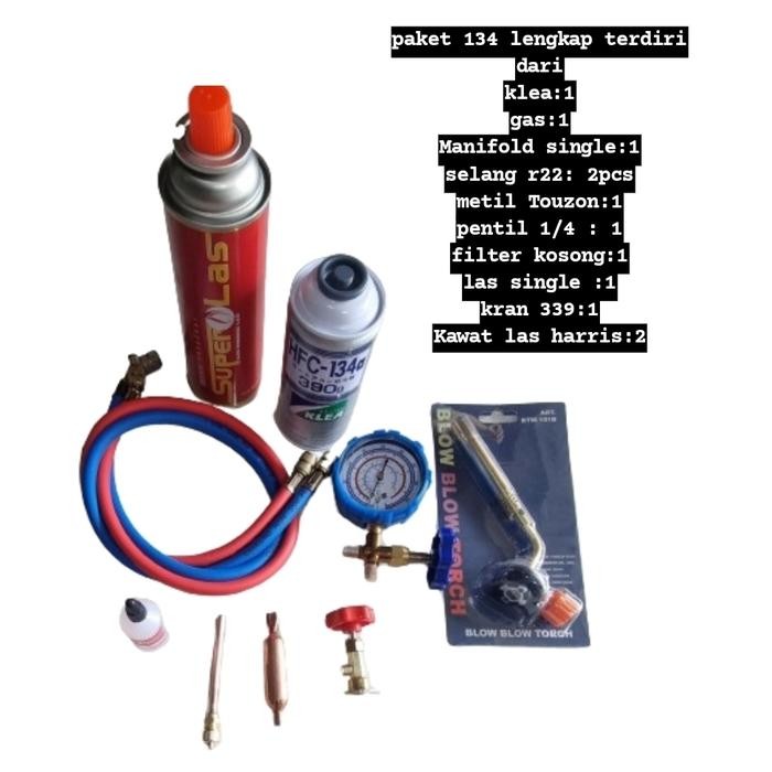 Ready Paket Pengisian Freon Kulkas /Mobil Murah Freon R134 Lengkap Kawat Las