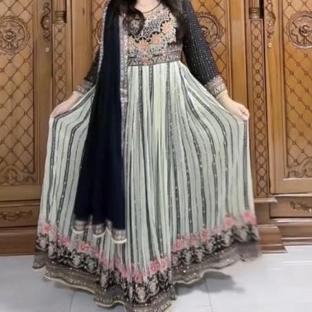 Dress wanita mewah asli india viral