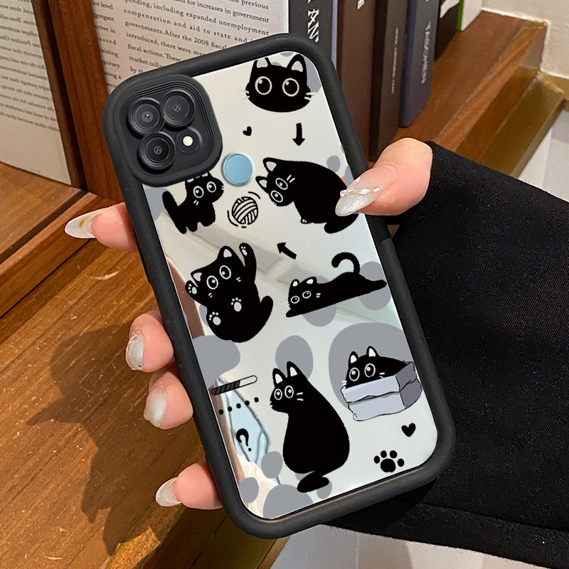 Casing Hp OPPO A15 A15s A35 Case Casing Kucing HP pola Kesing Kasing cermin Cesing Silikon Softcase