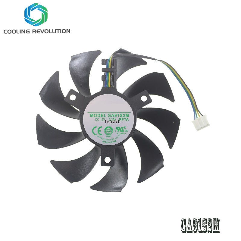 85MM GA91S2M DC12V 0.25A -PFTA 4Pin Graphics fan for Sapphire SAPPHIRE RX560 RX550 2G D5 Graphics Ca
