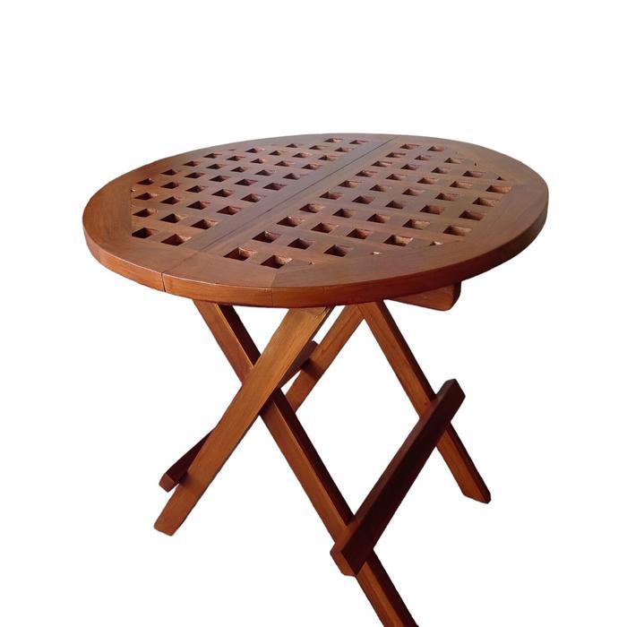 Meja Lipat Bulat Cafe Teras Outdoor