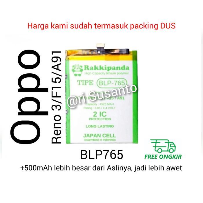 BATERAI RAKKIPANDA BLP765 FOR OPPO RENO 3/F15/A91 DOUBLE POWER IC