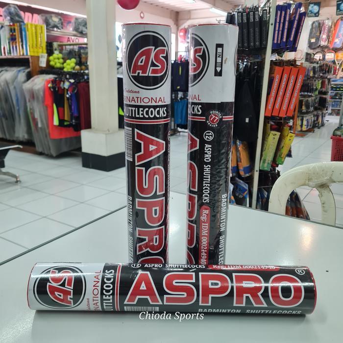 Shuttlecock Shuttle Cock Kok Badminton Bulutangkis Aspro Hitam Maroon Lancip Spin Original