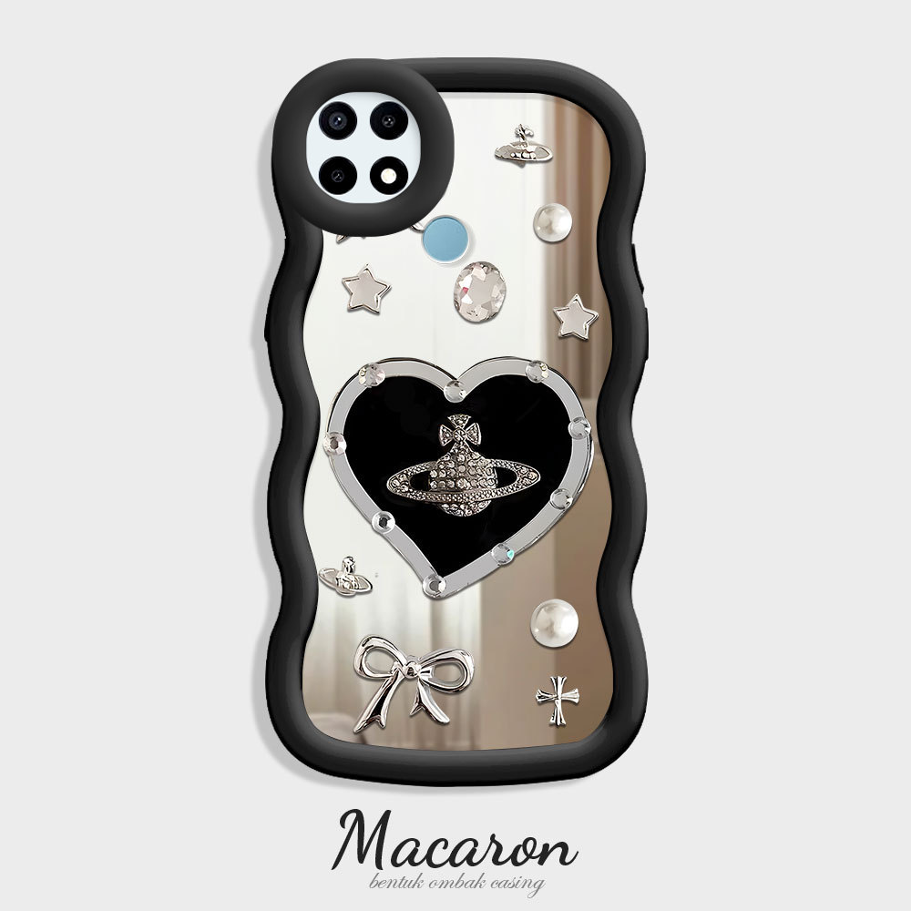 Casing Hp Untuk OPPO A15 A15S Mirror Cassing Phone Berbagai Warna Case Mode Love Kupu Kesing MKL 409