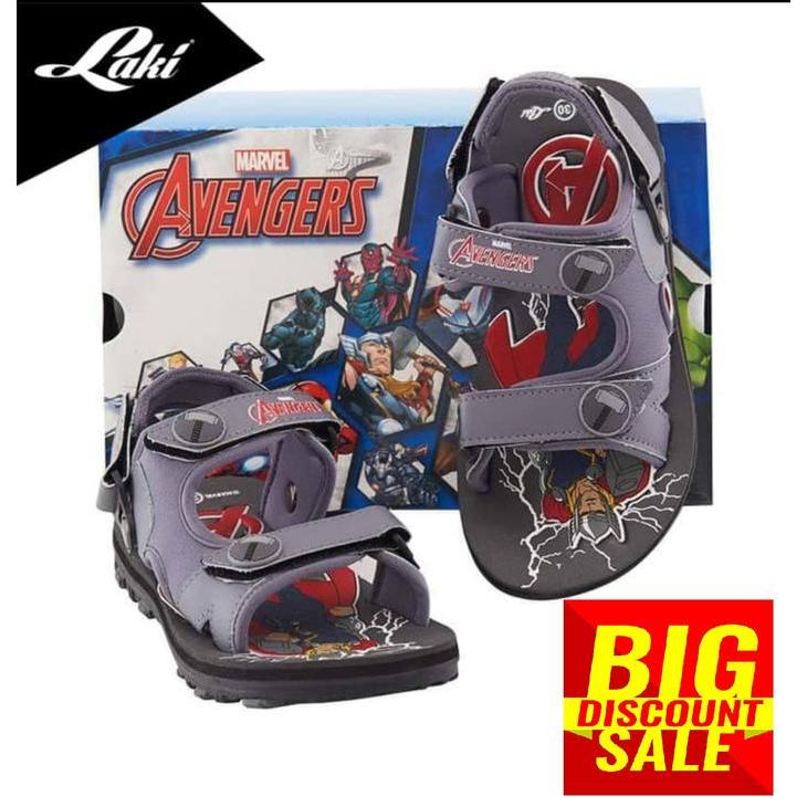 Ready Original Marvel Sendal Sandal Sepatu Gunung Thor Avengers + Box