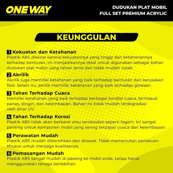 7801- Yaris Cross Tatakan Dudukan Plat Nomor Mobil Akrilik Mika Oneway