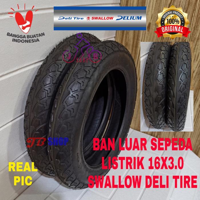 Ban Luar Sepeda 16 X 2.50 3.0 3.00 250 30 Swallow Deli Tire Sepeda Listrik Fat Bike Bmx Dll 16X2.50