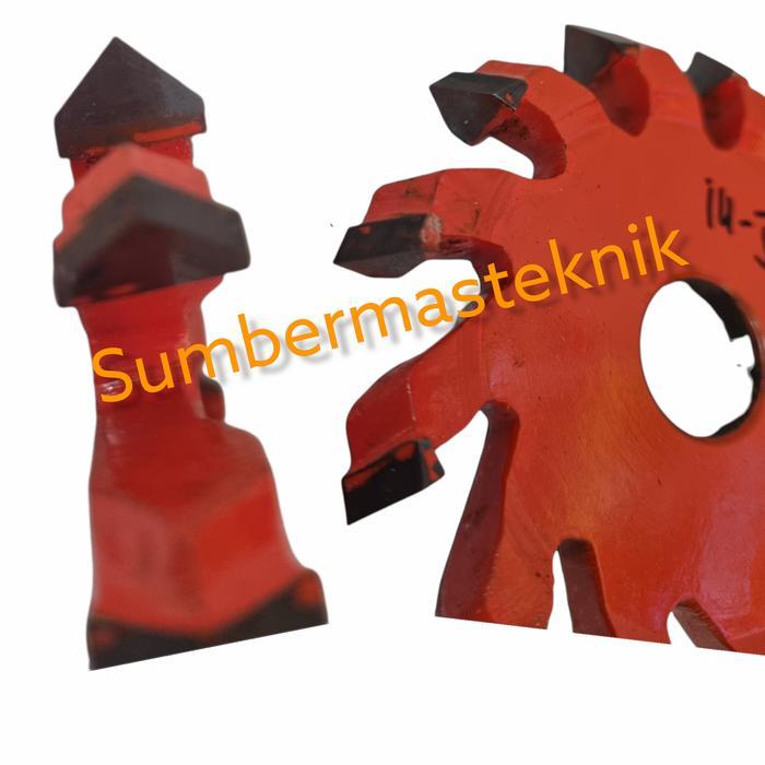 Pisau Potong Acp Model V 12 Mata / Cutter Groving Acp Alumunium 12T Original