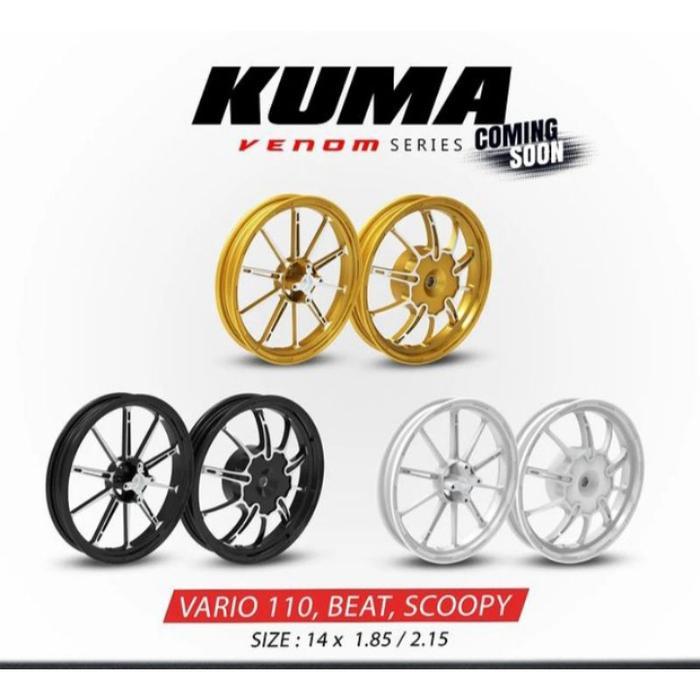 Terbaru Velg VROSSI Venom Kuma Beat Scoopy Spacy Vario 110 Ring 14 Palang 5