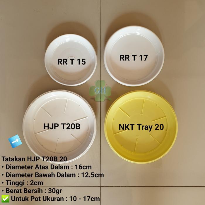Tatakan Alas Pot Tray 20 Warna, Untuk Pot 10 - 17cm