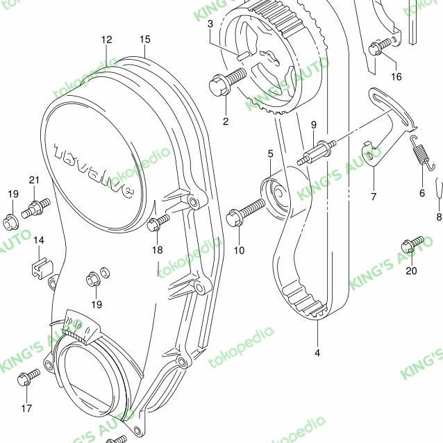 Baru Seal + Cover Timing Belt Apv - Arena Asli Ori Berkualitas
