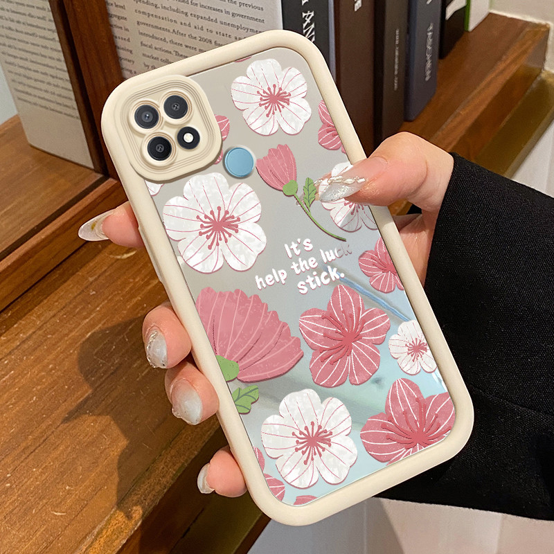 Casing Hp OPPO A15 A15s A35 Case HP Casing pola Daisy Kesing Kasing cermin Cesing Silikon Softcase