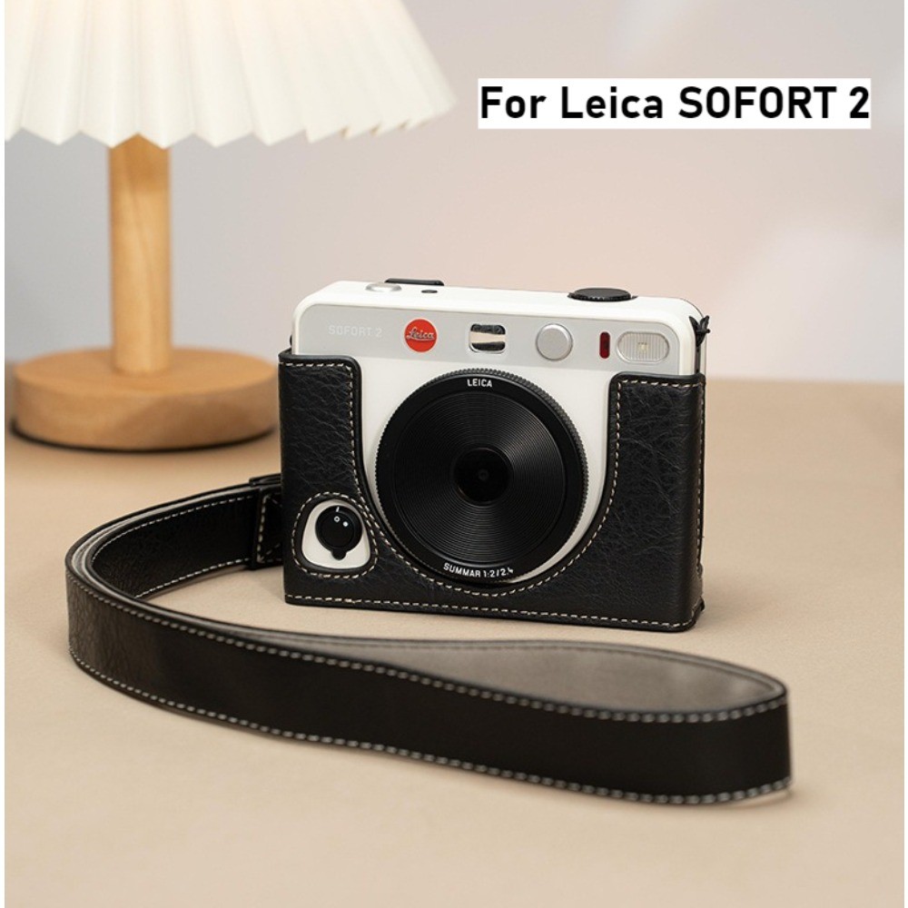 For Leica Sofort 2 Protective Case Cover Leather Camera Bag for SOFORT2 Base Grip Handle with