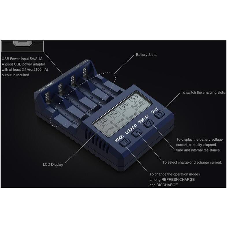 PROMO   Original SKYRC NC1500 AA/AAA Battery Smart Intelligent 4 Slots LCD Display Fast charging cha