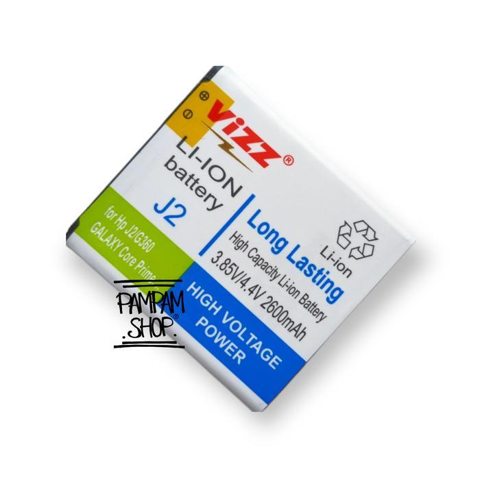 5ciw- Baterai Vizz Double Power Compatible Galaxy J2 2015 J200 G360 Batre Batrai Battery