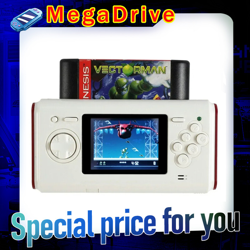 MD compatibile 16bit POCKET MD MegaDrive Mini Console di gioco bianca