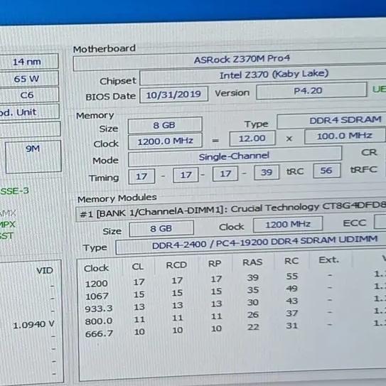Dijual Mobo Asrock Z370M Pro4 For Coffee Lake Gen 9 8 Support i9 9900K