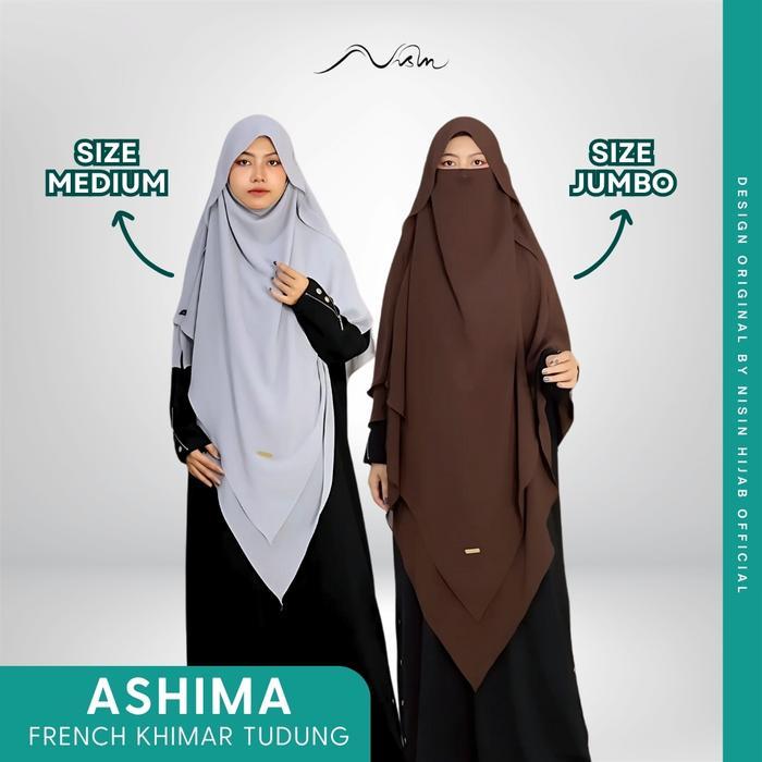 ASHIMA FRENCH KHIMAR TUDUNG bahan Ceruty babaydoll Luxury By Nisin Hijab
