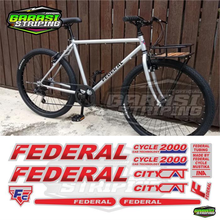 STIKER SEPEDA FEDERAL Cutting Sticker Sepeda FEDERAL CITY CAT 1 SET SEPEDA KALCER