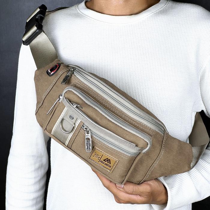 Eiger - Amstar Canvas Waistbag Tas Selempang Pria Casual Multifungsi Slingbag Kanvas Tas Pinggang