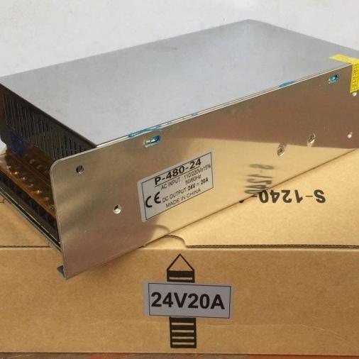 TERBARU ADAPTOR 24V 20A POWER SUPPLY SWITCHING LED JARING 20 AMPERE 24 VOLT DC