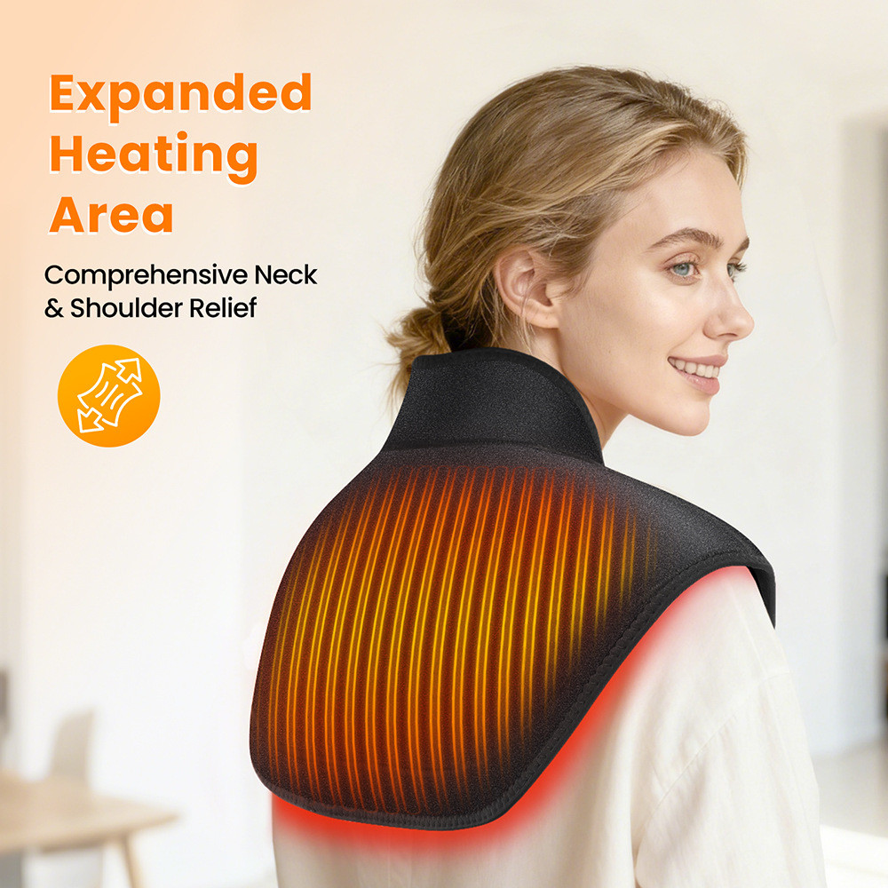 Marissaafa Wireless Heating Pad And Neck Warmer With 5 Heat Levels 6 Timer Settings Fahrenheit Celsi