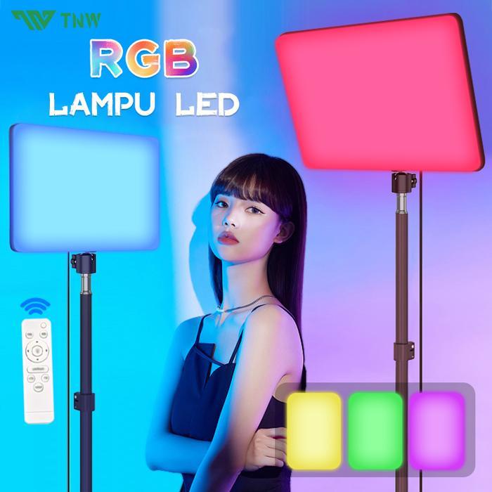 Tnw Lampu Rgb Lampu FotoLed Rgb Lampu LightingHp Kamera Lighting Studio+Tripod Lampu Konten Kreator