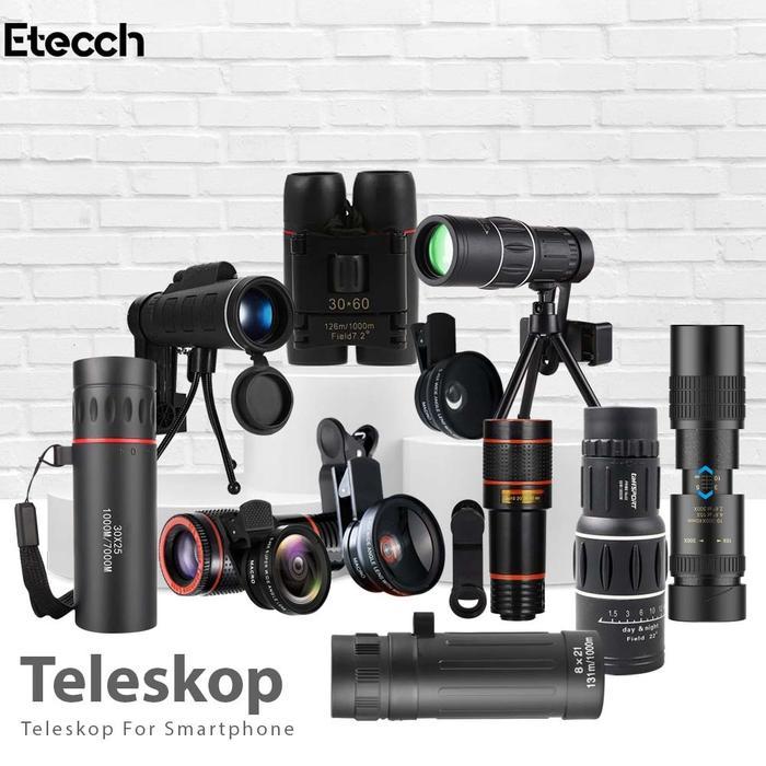 Lensa Kamera HP Teleskop Teropong Jarak Jauh Tropong Lensa Apexel Binocular Tele Zoom Smartphone