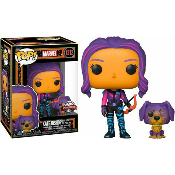 FUNKO POP MARVEL HAWKEYE: KATE BISHOP WITH LUCKY PIZZA DOG