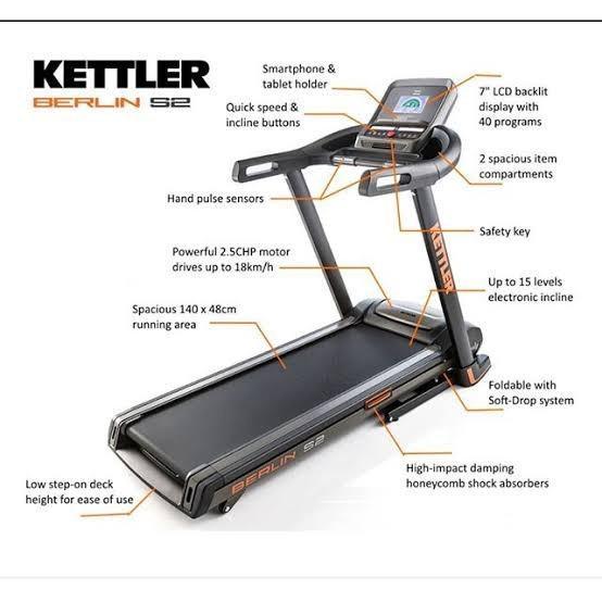 GRATIS ONGKIR Kettler Berlin S2 Treadmill [7884-700/ 2.5 HP]