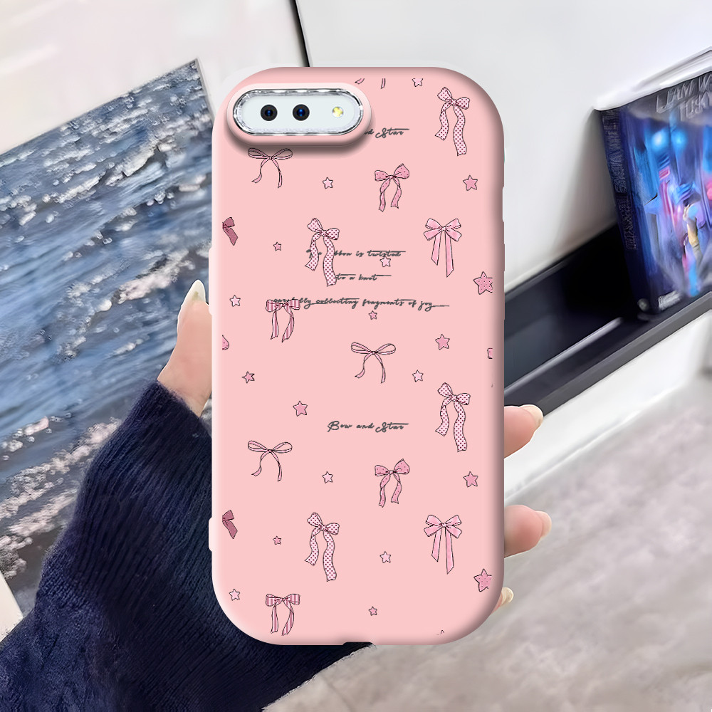 Casing Hp Untuk OPPO A3S A12E Softcase Phone Case Fashion Pink Bow 6102 PDD Sofcase Silikon Cassing 