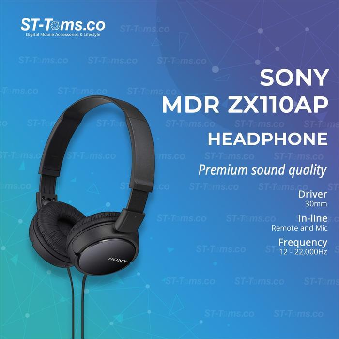Sony Mdr Zx110Ap / Mdr-Zx110Ap / Mdr-Zx110 Ap Headphones - Black - Neo Soundcore