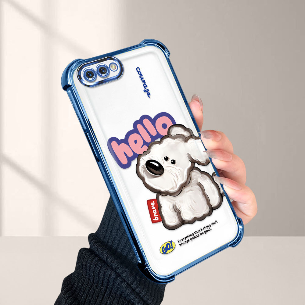 Casing HP Softcase Bening Transparan Anti Jatuh Pelindung Kartun Lucu Untuk OPPO A3S A12E Ready Mura