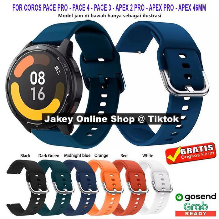 STRAP SILIKON TALI JAM FOR COROS PACE PRO - COROS PACE 4 - COROS PACE 3 - COROS APEX 4 42MM - COROS