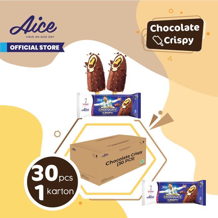 Terlaris Aice Ice Cream Chocolate Crispy Es Krim (1 karton = isi 30 pcs) Eskrim