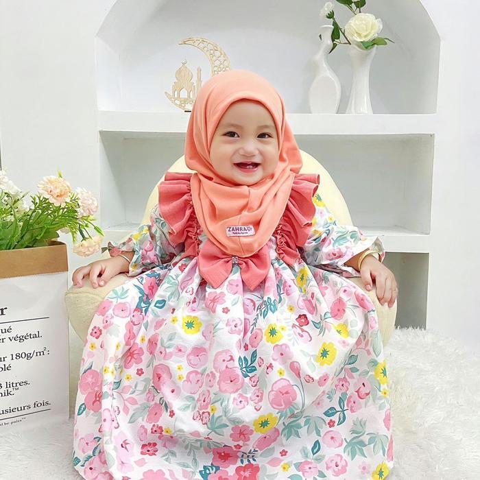 BIGSALE GAMIS SABRINA BY ZAHRA GAMIS BAYI GAMIS ANAK PEREMPUAN BONUS HIJAB TOPI