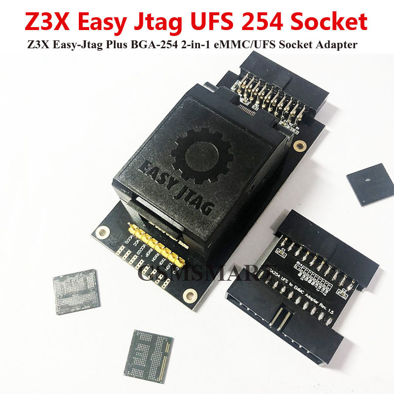 2026 Z3X Easy-Jtag plus BGA-254 2-in-1 eMMC UFS BGA 254 Socket Adapter with Easy JTAG for Repair And