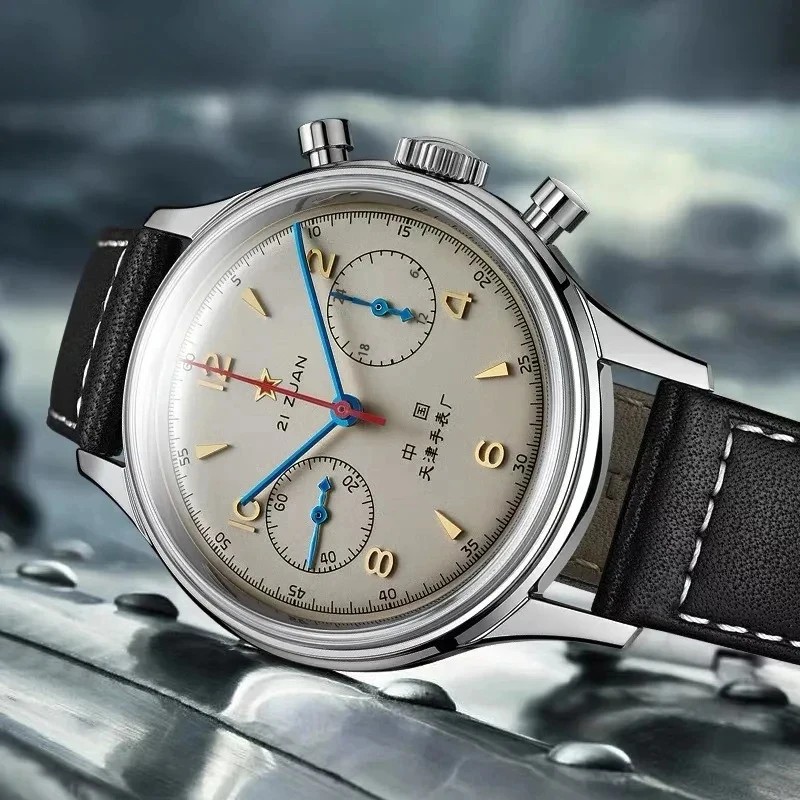 Seagull 1963 New Men's Waterproof Watch Retro Classic Quartz Chronograph Precise Timing Casual