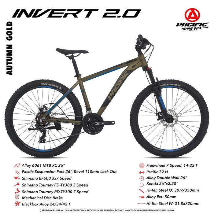 SEPEDA MTB PACIFIC 26inch INVERT 2.0 - Autumn Gold, 26