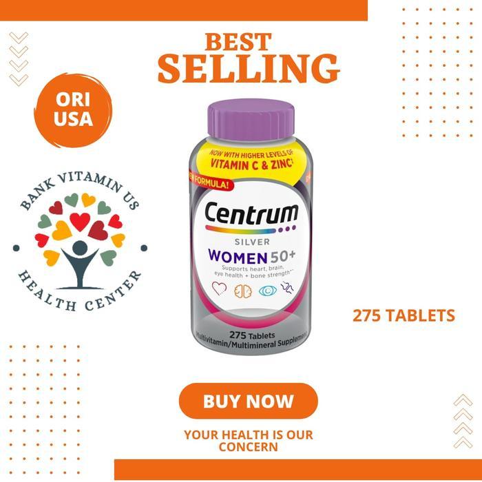 Original Centrum Women 50+ 275 tablets ORI USA HALAL