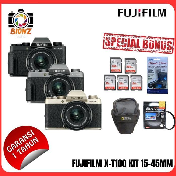 Kamera Fujifilm Xt100 Kit 15-45Mm Terbaru 