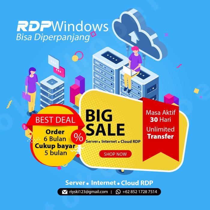 RDP CPU 4 Core 10GB RAM FULL GARANSI