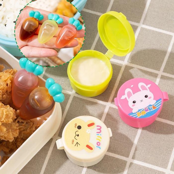 Botol Saus Bento Model Klik Mini Bekal Anak Botol Sambal Kecap Selai Bekal Cup Salad Dressing Bento