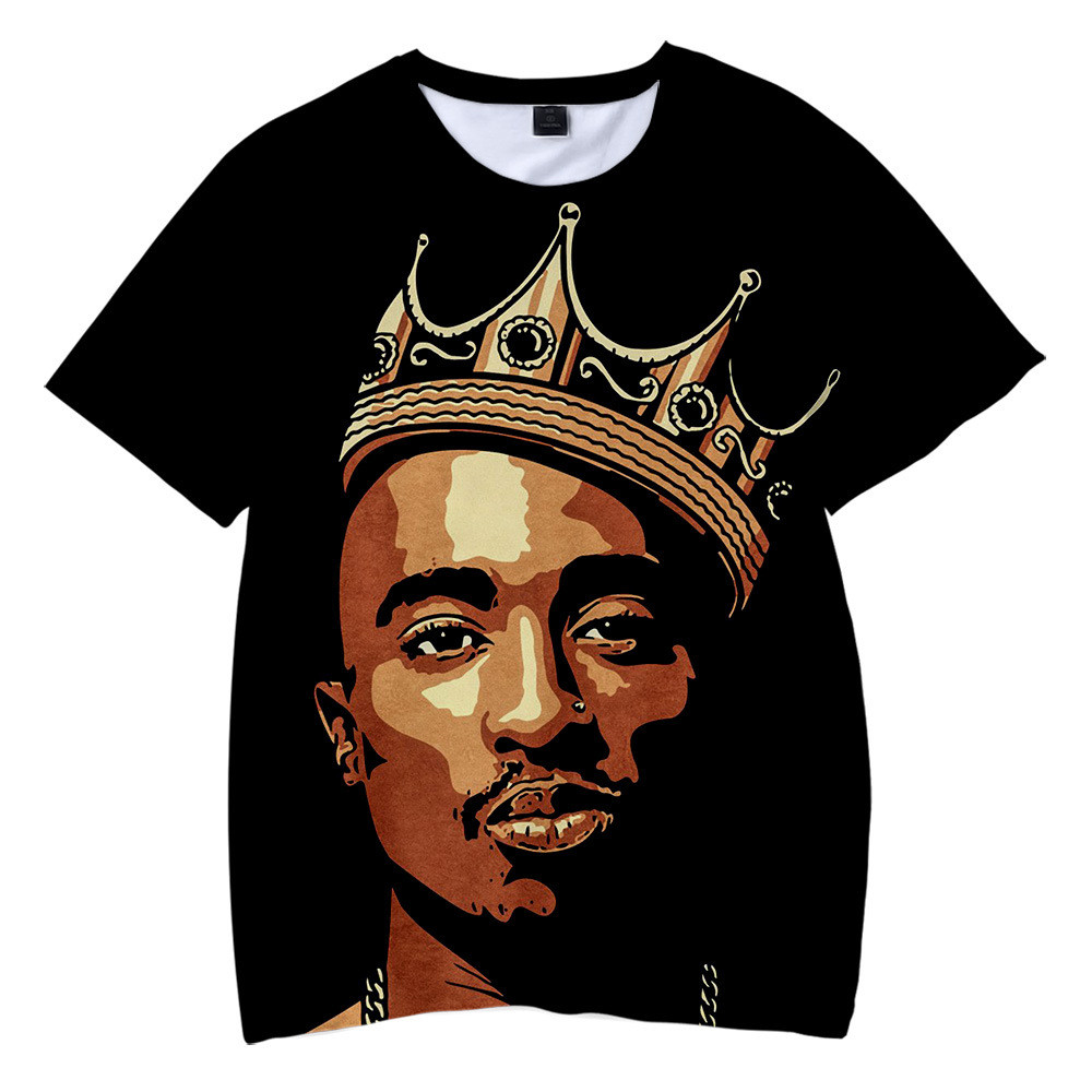 2Pac T Kemeja Santai Karakter Rapper 2Pac Tees