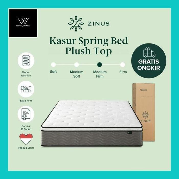 Samax Spring Bed Kasur Zinus Plush Top Mattress In A Box Gratis Ongkir Widya** - 180 x 200