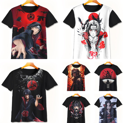 Kaos Itachi Uchiha Naruto Full Printing Keren | Baju Halfprint Anime dan Dewasa Unisex - Markaz 3D