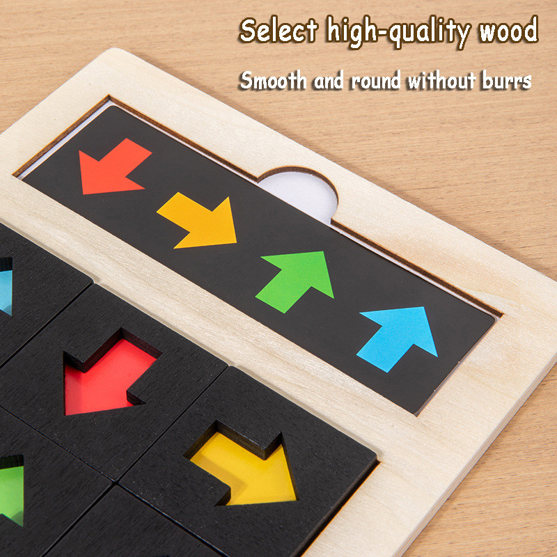Kid Direction Cognition Sensory Game Montessori Parish Toy Logical Thinking Training Color Shape