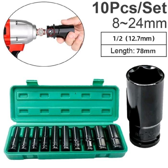 SALE SET MATA SHOCK BOR IMPACT 10PCS. MATA SOK IMPEK BUK BAUT MUR BAUT RODA CVT