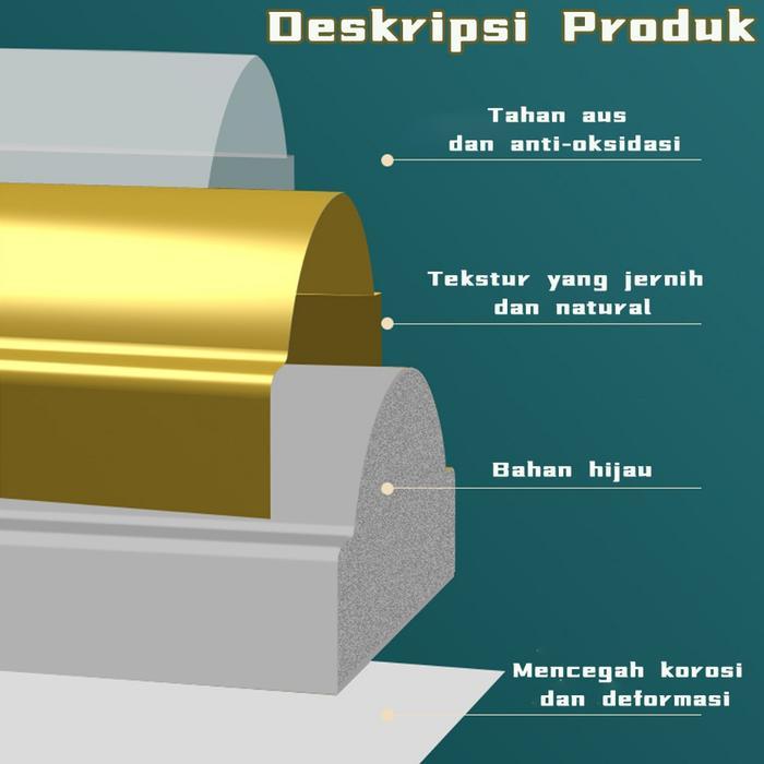 Lis Kayu Wall Moulding Molding Wainscoting Dinding Profil Kayu Wall Panel GOLD Wall Moulding Tempel
