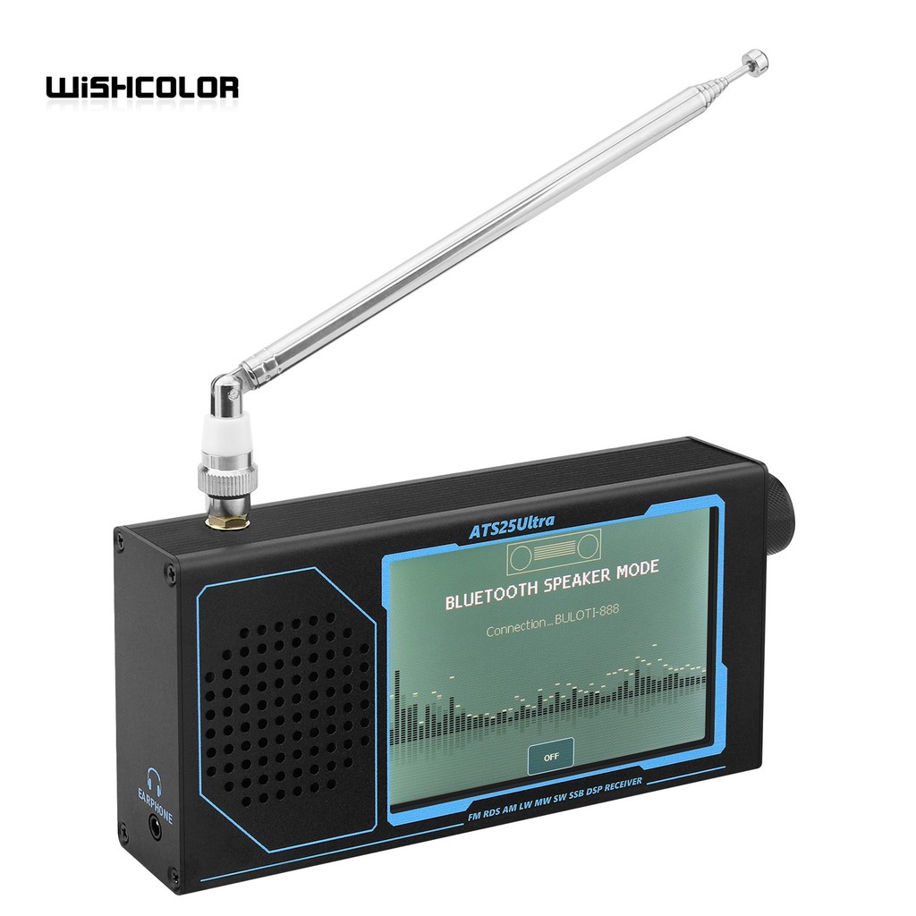 WISHCOLOR ATS25 ULTRA FM SW SSB MW LW AIR SDR RECEIVER AVIATION BAND RECEIVER SUPPORTS BLUETOOTH